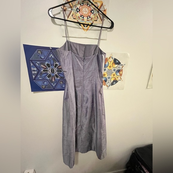 SOLD Silk Purple Silver Bridesmaid/Prom/Evening/Dance/Nice Dinner Dress 💕 - Picture 2 of 3